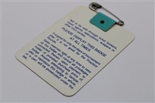 Nick Faldo Signed 1989 Masters Tournament SERIES Badge #X08866 JSA ALOA