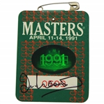 Ian Woosnam Signed 1991 Masters Tournament SERIES Badge #0609 JSA ALOA