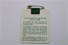 Ian Woosnam Signed 1991 Masters Tournament SERIES Badge #0609 JSA ALOA