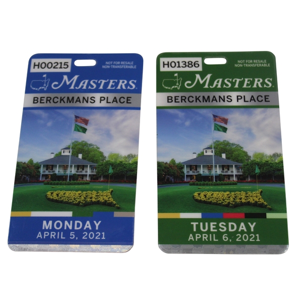 2021 Masters Tournament Berckmans Place Tickets - Monday & Tuesday
