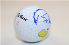 Bernhard Langer Signed Titleist Masters Logo Golf Ball JSA ALOA