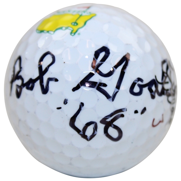 Bob Goalby Signed Titleist Masters Logo Golf Ball with 68 JSA ALOA
