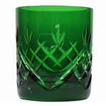 Augusta National Masters Emerald Green Cut Rocks Glass