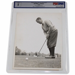 Bobby Jones at 1934 Masters Tournament Putting w/ Calamity Jane PSA Type 1 Photo