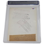 Bobby Jones at 1934 Masters Tournament Putting w/ Calamity Jane PSA Type 1 Photo