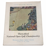 1929 US Open Championship at Winged Foot GC Official Program - Bobby Jones Win