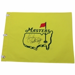 Tiger Woods & Scottie Scheffler Signed Replica Undated Masters Flag JSA ALOA