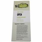 1962 US Open Oakmont Country Club Thursday-Friday Pairing Sheet - Jack Nicklaus