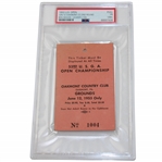 1953 U.S. Open Oakmont C.C. Round Two Ticket Encapsulated Ben Hogan Win