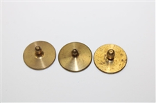 Three (3) Vintage British Open Ball Markers - Muirfield, Turnberry, St. Andrews