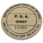 1963 Ryder Cup at East Lake PGA Guest Badge