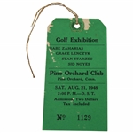 1948 Babe Zaharias Pine Orchard Club Golf Exhibition Ticket
