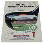 Payne Stewart & Jack Nicklaus Signed 1987 Memorial Tournament Tri Fold Guide JSA ALOA