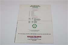 Payne Stewart & Jack Nicklaus Signed 1987 Memorial Tournament Tri Fold Guide JSA ALOA