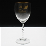 c.1970s Arnold Palmer Motors Latrobe Dealership Twisty Stem Champagne Glass