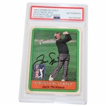 Jack Nicklaus Signed 1981 Donruss Golf Stat Leader Card PSA/DNA