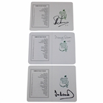 Tommy Aaron, Charl Schwartzel & Ian Woosnam Signed Augusta National Scorecards JSA ALOA