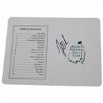 c.1995 Tiger Woods Signed Augusta National Scorecard Full JSA Letter # YY39361