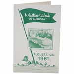 Masters Week in Augusta 1961 Program/Booklet