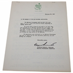 1957 Masters Tournament Golf Writers Association Information Packet