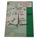 Tommy Aaron Signed 1973 Masters Tournament Spectator Guide JSA ALOA
