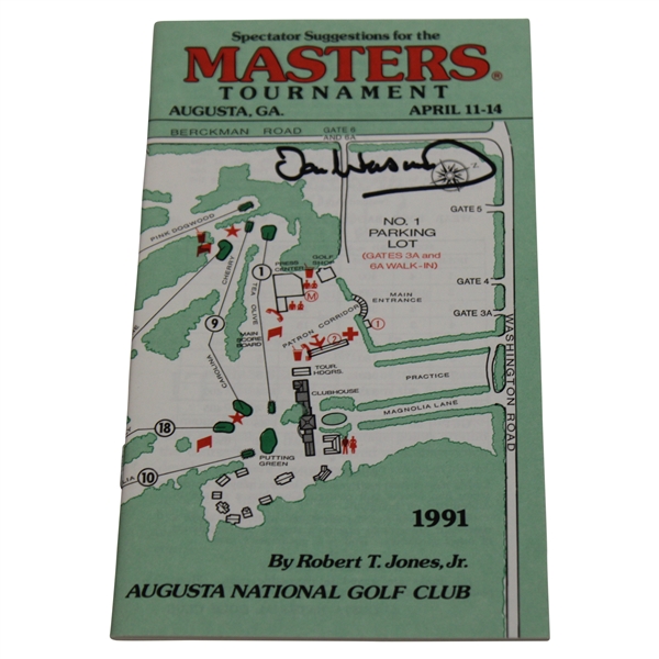 Ian Woosnam Signed 1991 Masters Tournament Spectator Guide JSA ALOA