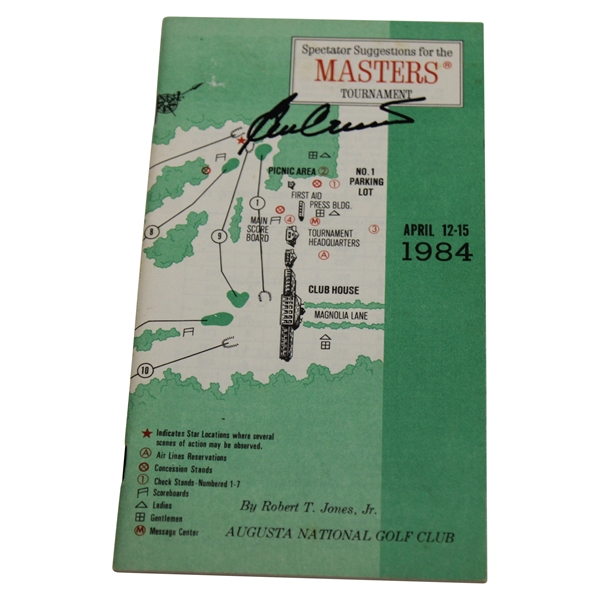 Ben Crenshaw Signed 1984 Masters Tournament Spectator Guide JSA ALOA