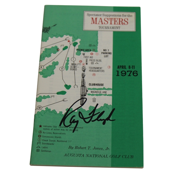 Ray Floyd Signed 1976 Masters Tournament Spectator Guide JSA ALOA