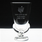 Julius Boros 1963 Masters Tournament Days Low Score Crystal Glass Vase - April 6th