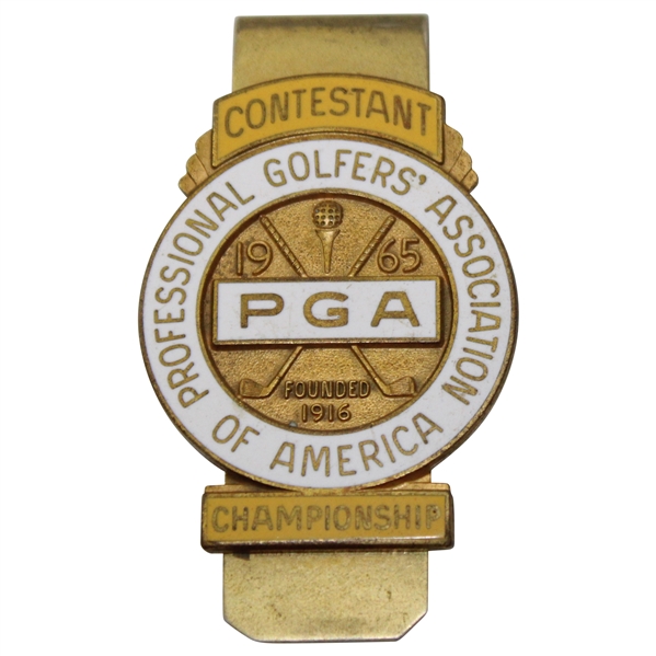 Julius Boros 1965 PGA Championship at Laurel Valley Contestant Badge/Clip