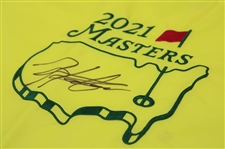 Hideki Matsuyama Signed 2021 Masters Tournament Embroidered Flag BGS #WN84884