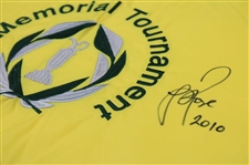 Justin Rose Signed The Memorial Tournament Embroidered Flag with '2010' JSA ALOA