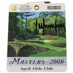 Trevor Immelman Signed 2008 Masters Tournament Series Badge #R03803 JSA ALOA