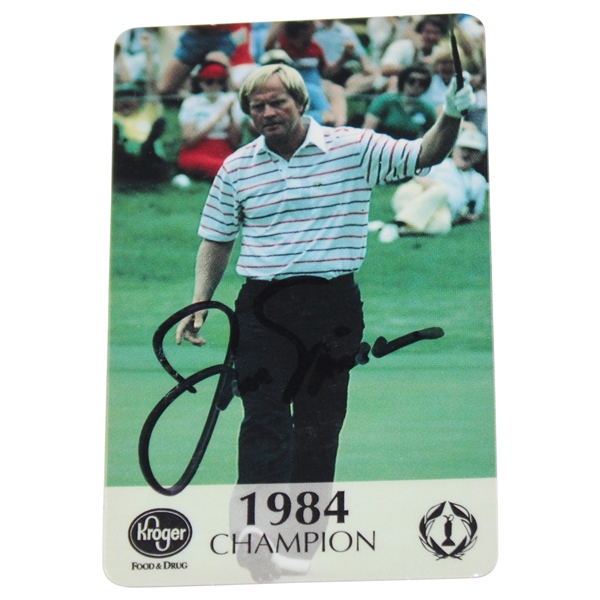 Jack Nicklaus Signed 1984 Champion Open Championship Kroger Calling Card JSA ALOA