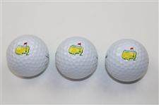2018 Masters Pro V1 Titleist Golf Ball Box w/Nine (9) Golf Balls in Sleeves