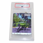 Scottie Scheffler Signed 2022 Masters SERIES Badge #Q02548 PSA Authentic