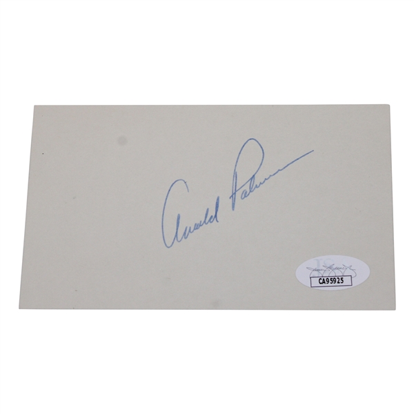 Arnold Palmer Signed Index Card JSA #CA95925