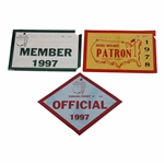 Two (2) 1997 Masters Parking Passes w/1978 Masters Parking Pass