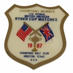 1967 Ryder Cup at Champions Golf Club Champions Member Badge