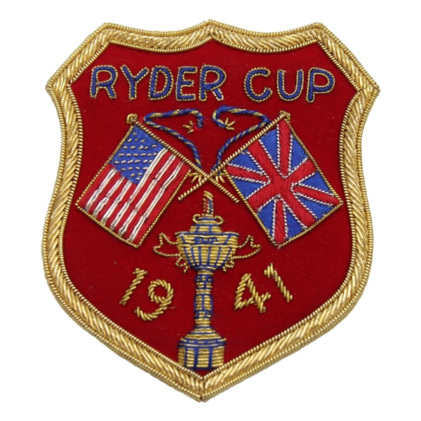 1941 Ryder Cup Bullion Blazer Jacket Commemorative Patch