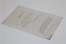 1883 Royal & Ancient Golf Club of St. Andrews  Annual Fees Due Notice