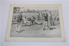 Three (3) Original 1904 A. B. Frost ‘Temper, At the Seventh Tee & The Duffer’  Golf Prints