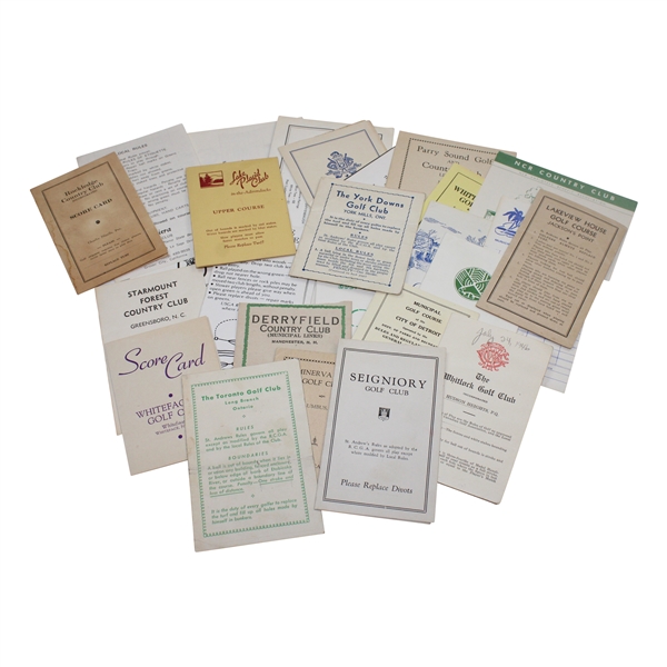 Lot of Twenty-Seven (27) Vintage Scorecards - 12 Stymie Cards