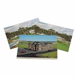 (3) Vintage Postcards From Pebble Beach & St. Andrews