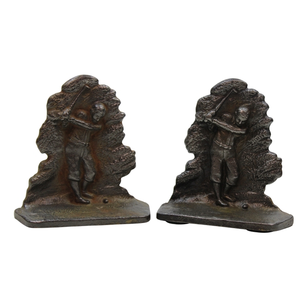 Two (2) Vintage Bobby Jones Cast Iron Book Ends