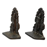 Two (2) Vintage Bobby Jones Cast Iron Book Ends