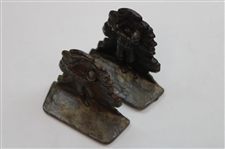 Two (2) Vintage Bobby Jones Cast Iron Book Ends