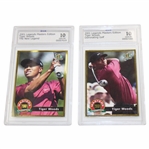 Tiger Woods 2001 Legends Masters The New Legend & Dominating Golf Cards ECS Gem MT 10