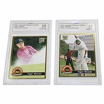 Tiger Woods 2001 Legends Masters 3 Championships & Players Championship Cards ECS Gem MT 10