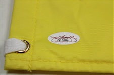 Larry Mize Signed 2009 Masters Embroidered Flag with Year Won Notation & Scripture JSA #G13384